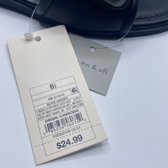 A New Day Audrey Slide Sandals Black - Picture 6 of 6